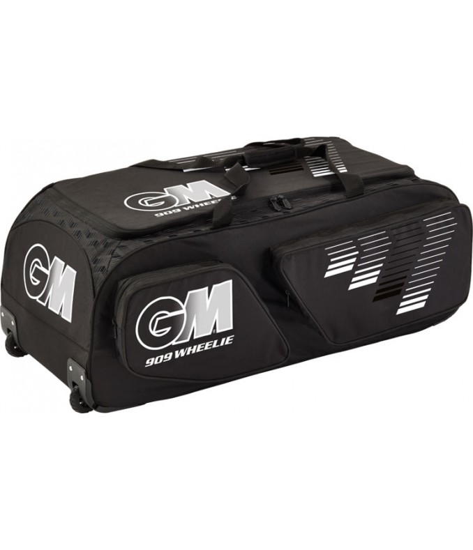 Gunn & Moore 909 (Black/White) Wheelie Cricket Bag 2022 